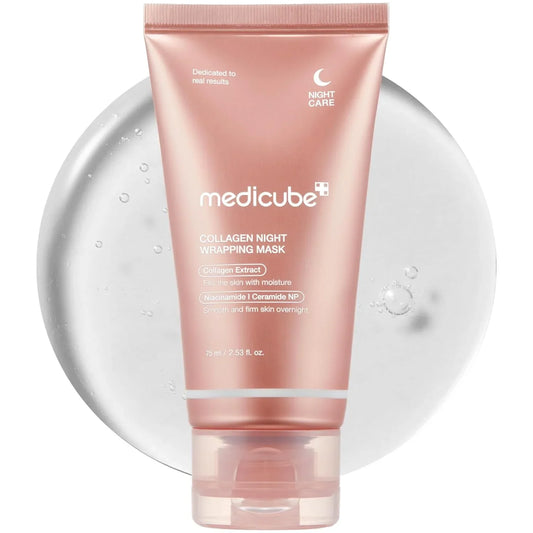 Medicube Bio Collagen Hydrating Face Mask – Overnight Hydrogel Formula for Glowing, Firm & Smooth Skin (75gram Tube) IBTechs
