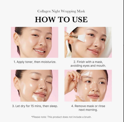 Medicube Bio Collagen Hydrating Face Mask – Overnight Hydrogel Formula for Glowing, Firm & Smooth Skin (75gram Tube) IBTechs