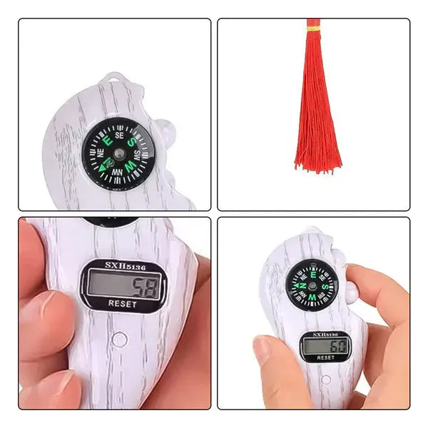 Electronic Digital Tally Counter with Compass Tassel Finger Gulf Picks